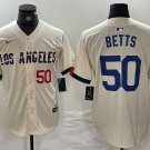 Men's Los Angeles Dodgers Mookie Betts Number Cream 2024 City Connect Jersey