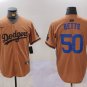Men's Los Angeles Dodgers Mookie Betts Olive Cool Base Limited Stitched Jersey