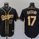 Men's Los Angeles Dodgers Shohei Ohtani Number Black Gold World Series Champions Jersey