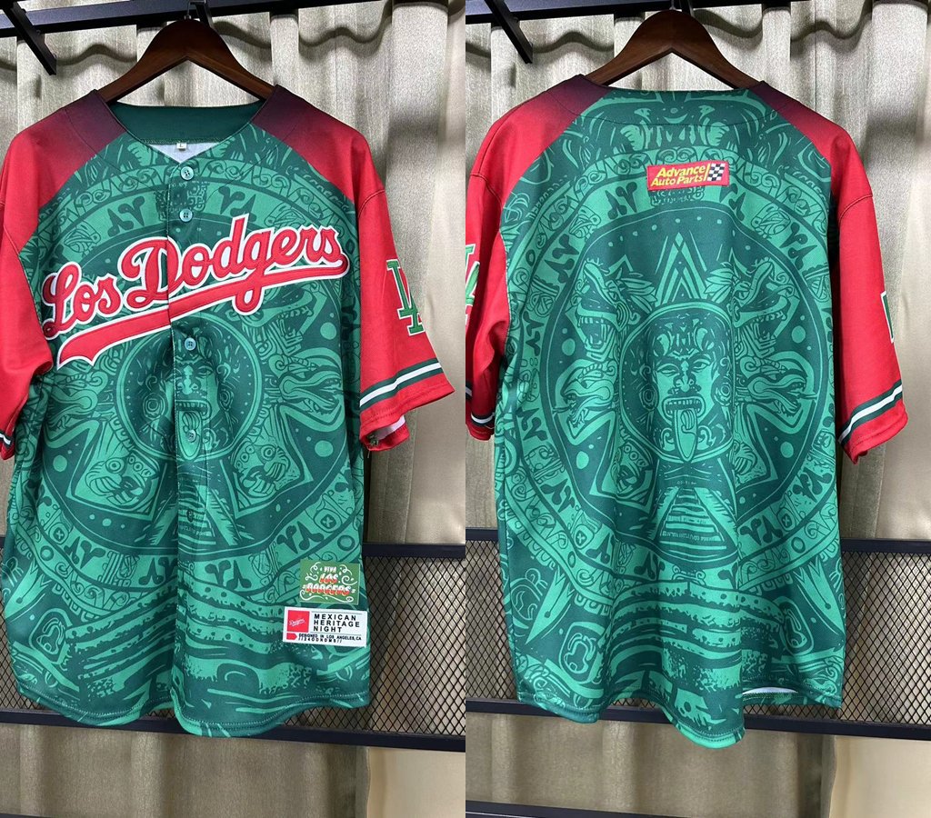 Mens Los Angeles Dodgers Statue of Liberty Fashion Blank City Baseball Jersey Green Red