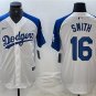 Men's Los Angeles Dodgers Will Smith Blue Vin Patch Cool Baseball Jersey