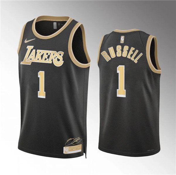 Men's Los Angeles Lakers D'Angelo Russell Black 2024 Select Series Stitched Basketball Jersey