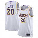 Men's Los Angeles Lakers Maxwell Lewis White 2024 Association Edition Stitched Jersey
