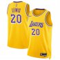 Men's Los Angeles Lakers Maxwell Lewis Yellow 2024 Icon Edition Stitched Basketball Jersey