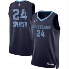Men's Memphis Grizzlies Cam Spencer Navy 2024 Draft Icon Edition Stitched Jersey