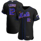 Mens Mets Francisco Lindor Flex Baseball Jersey Black