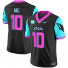 Mens Miami Dolphins #10 Tyreek Hill Balck 2024 F.U.S.E. With C Patch Football Jersey