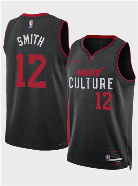 Men's Miami Heat Dru Smith Black 2024 City Edition Stitched Basketball Jersey