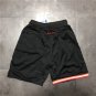 Men's Miami Heat Stitched Black Basketball Zipper Pockets Shorts