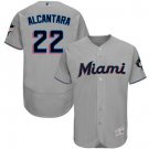 Mens Miami Marlins Sandy Alcantara Flex Baseball Jersey Gray