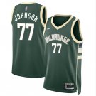 Men's Milwaukee Bucks AJ Johnson Green 2024 Draft Icon Edition Jersey