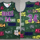 Men's Milwaukee Bucks Giannis Antetokounmpo Graffiti Basketball Jersey Green