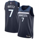 Men's Minnesota Timberwolves Joe Ingles 2024 Icon Edition Navy 75th Anniversary Jersey