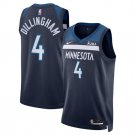Men's Minnesota Timberwolves Rob Dillingham 2024 Draft Icon Edition Navy Jersey