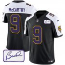 Men's Minnesota Vikings J.J. McCarthy Black 2024 Draft F.U.S.E. Throwback Jersey