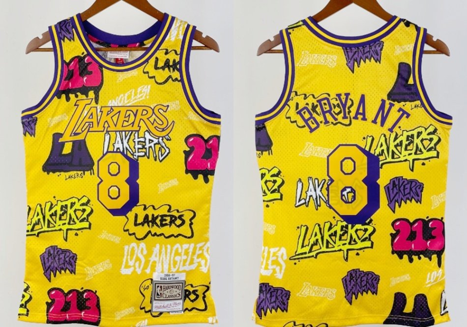 Men's Mitchell & Ness Lakers #8 Kobe Bryant Swingman Jersey