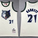 Men's Mitchell & Ness Timberwolves Kevin Garnett Basketball Jersey Cream White