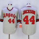Men's Mitchell And Ness Angels Of Anaheim Reggie Jackson Stitched Grey Jersey
