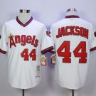 Men's Mitchell And Ness Angels Of Anaheim Reggie Jackson Stitched White Jersey