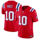 Men's New England Patriots Drake Maye Red 2024 F.U.S.E. Vapor Football Jersey