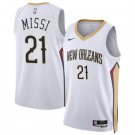 Men's New Orleans Pelicans Yves Missi White 2024 Draft Association Edition Stitched Jersey