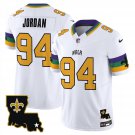 Mens New Orleans Saints Cameron Jordan White 2024 F.U.S.E. Vapor Limited Football Jersey