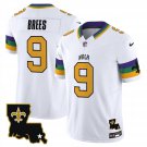 Mens New Orleans Saints Drew Brees White 2024 F.U.S.E. Vapor Limited Football Jersey