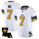 Mens New Orleans Saints Taysom Hill White 2024 F.U.S.E. Vapor Limited Football Jersey
