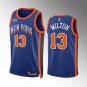 Men's New Yok Knicks Shake Milton Blue City Edition Stitched Jersey