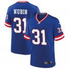 Men's New York Giants Tyler Nubin Royal Classic Football Stitched Game Jersey