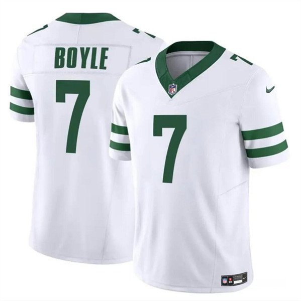 Men's New York Jets Tim Boyle 2023 F.U.S.E. White Vapor Untouchable Retro Jersey
