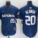 Men's New York Mets Pete Alonso Number Royal 2023 All Star Cool Baseball Jersey