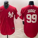 Men's New York Yankees Aaron Judge Red Cool Base Stitched Baseball Jersey