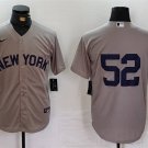 Men's New York Yankees CC Sabathia Gray Cool Base Stitched Baseball Jersey