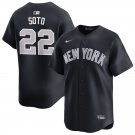 Mens New York Yankees Juan Soto Navy Alternate 2nd with Name New York Cool Base Jersey