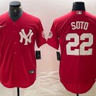 Men's New York Yankees Juan Soto Red Cool Base Stitched Baseball Jersey