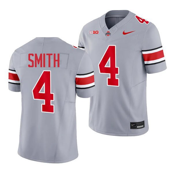 Men's Ohio State Buckeyes Jeremiah Smith Gray 2023 F.U.S.E. Limited Jersey