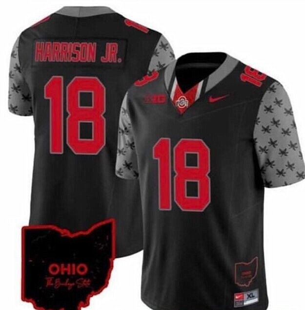 Men's Ohio State Buckeyes Marvin Harrison JR. Black 2023 F.U.S.E. Limited Jersey