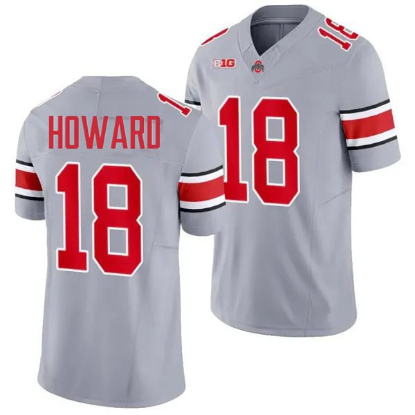 Men's Ohio State Buckeyes Will Howard Gray 2023 F.U.S.E. Limited Jersey