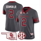 Men's Oklahoma Sooners Billy Bowman Jr. Charcoal 2024 SEC Patch Stitched Jersey