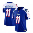 Men's Patriots Julian Edelman 2023 FUSE Blue Football Player Jersey