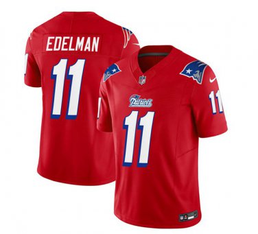 Men s Patriots Julian Edelman 2023 FUSE Red Football Jersey