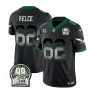 Men's Philadelphia Eagles Jason Kelce Black 2023 F.U.S.E. With 4-Star C Patch Throwback Jersey