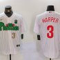 Men's Philadelphia Phillies Bryce Harper White Green Cool Base Stitched Jerseys