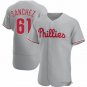 Men's Philadelphia Phillies Cristopher Sanchez Gray Flex Base Stitched Jersey