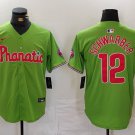 Men's Philadelphia Phillies Kyle Schwarber Green Stitched Cool Baseball Jersey