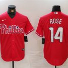 Men's Philadelphia Phillies Pete Rose Red Cool Base Stitched Jersey