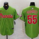 Men's Philadelphia Phillies Ranger Suarez Green Stitched Cool Baseball Jersey