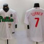 Men's Philadelphia Phillies Trea Turner White Green Cool Base Stitched Jerseys