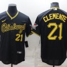 Men's Pittsburgh Pirates Roberto Clemente Black Cool Base Stitched Jersey